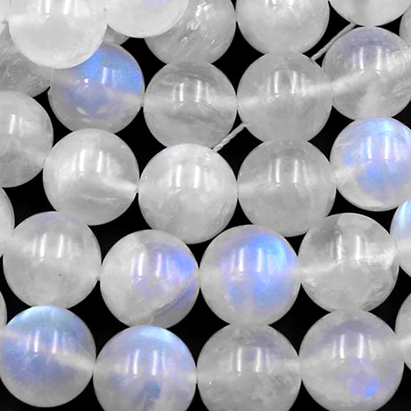 Natural White Moonstone Beads,Smooth Gemstone Loose Beads– BestBeaded