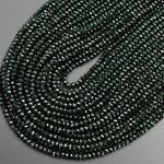 Faceted Green Goldstone Sandstone Rondelle Beads 4mm 15.5" Strand