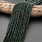 Faceted Green Goldstone Sandstone Rondelle Beads 4mm 15.5" Strand