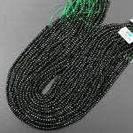 Faceted Green Goldstone Sandstone Rondelle Beads 4mm 15.5" Strand
