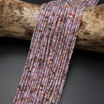 Rare Natural Auralite 23 Cacoxenite Gemstone 2mm 3mm Faceted Round Beads Powerful Healing Gemstone World’s Oldest Crystal 15.5" Strand