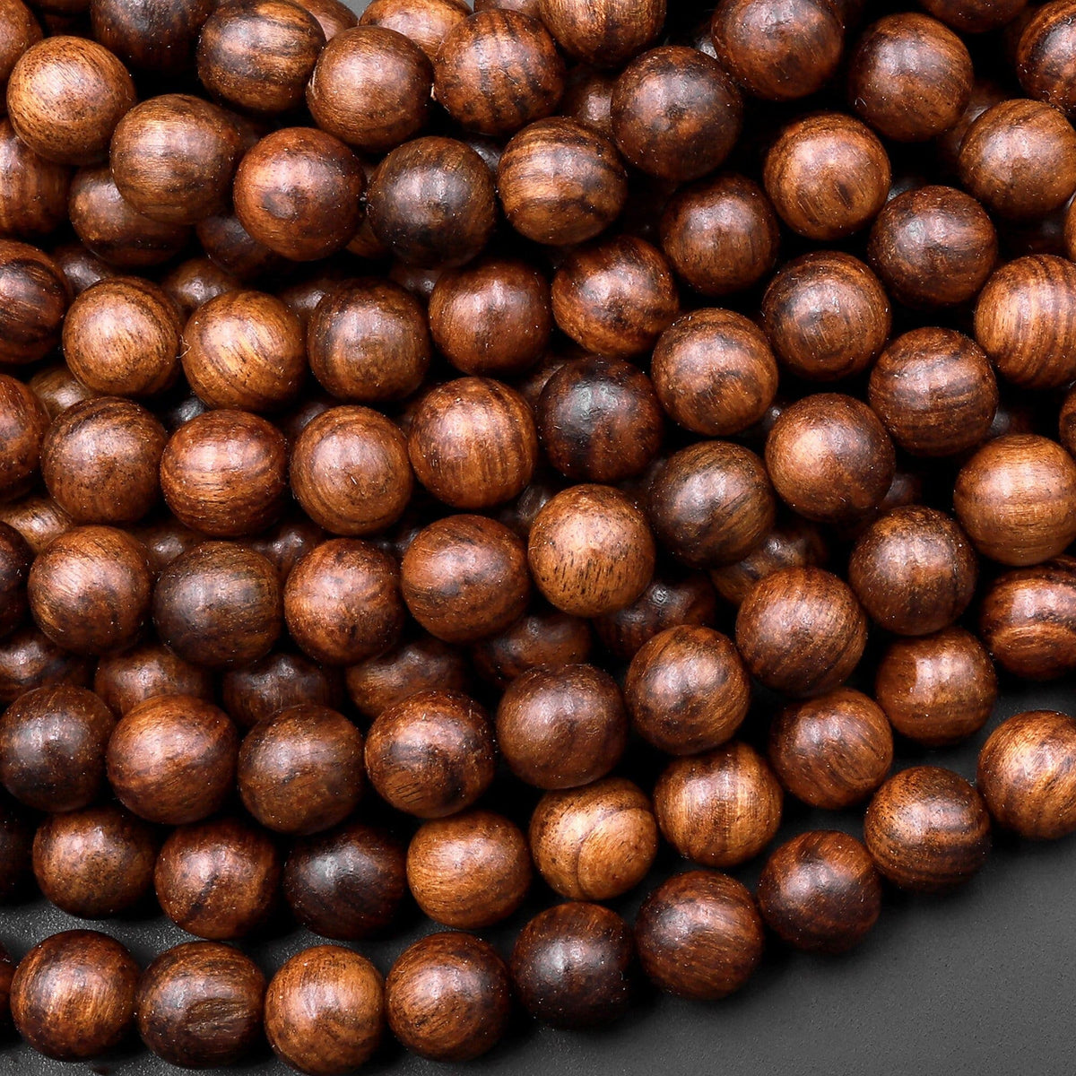 Natural Black Rosewood Beads 4mm 6mm 8mm 10mm 12mm 14mm Dark Brown