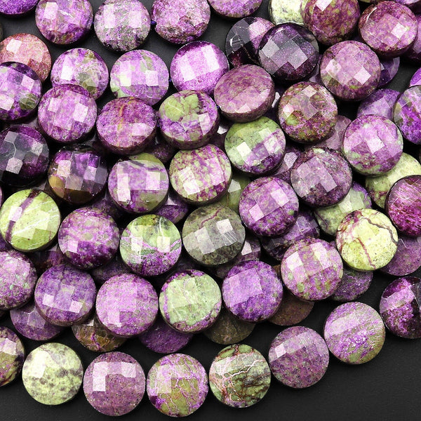 Natural Atlantisite Stichtite Beads Faceted 10mm 15.5" Strand