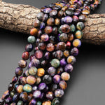 AAA Rainbow Colors Galaxy Tiger's Eye 10mm Faceted Coin Beads 15.5" Strand