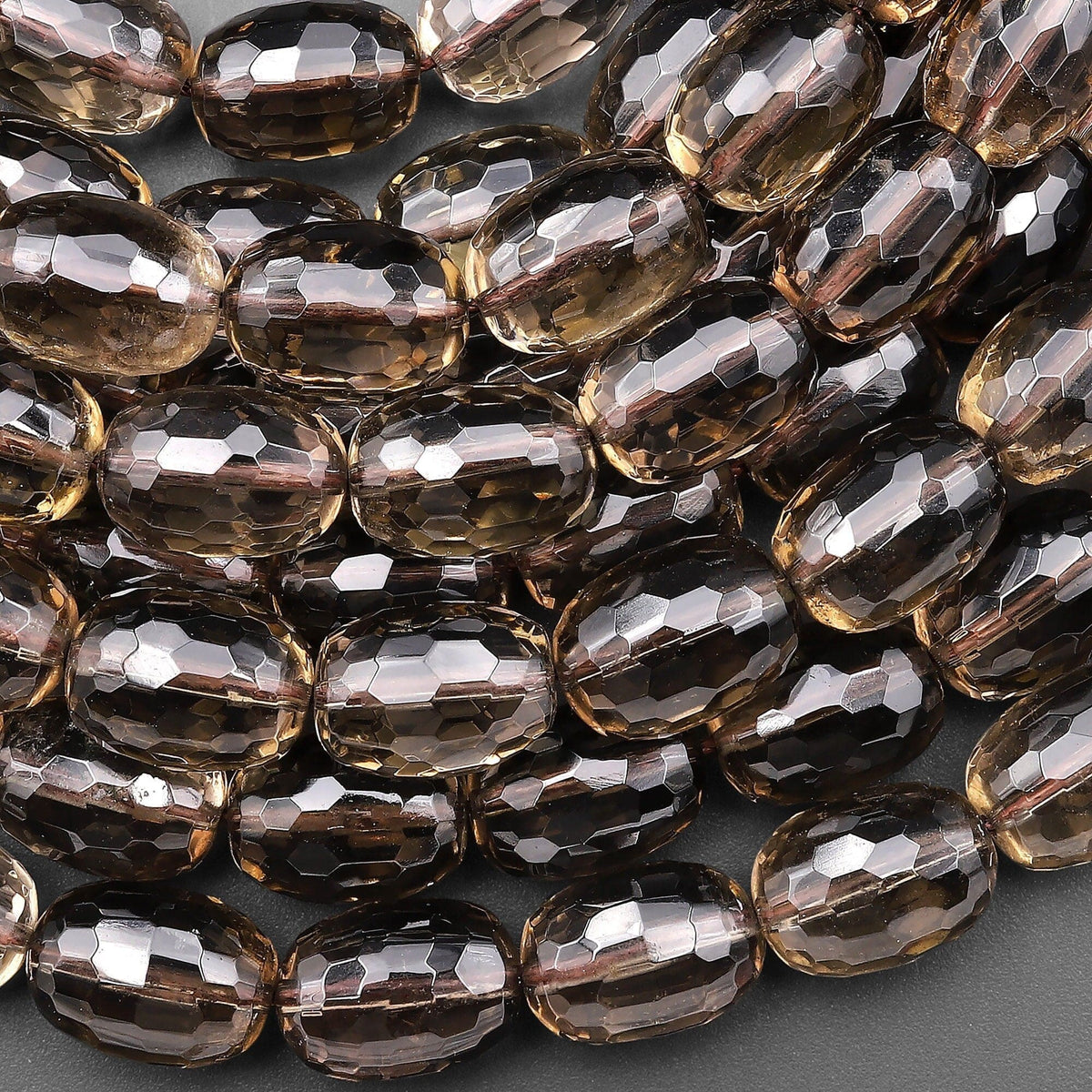 Buy Brown Smoky Quartz 14x10mm Faceted Nuggets 13