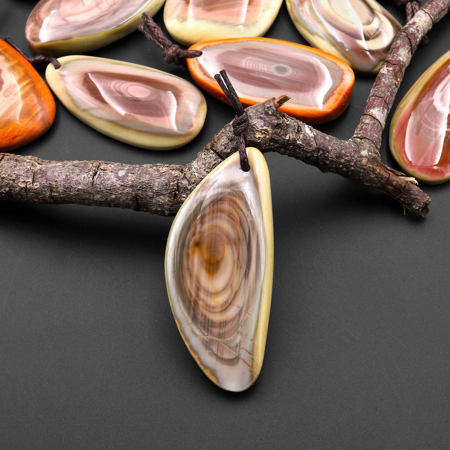 Rare Natural Mexican Imperial Jasper Freeform Pendant A7