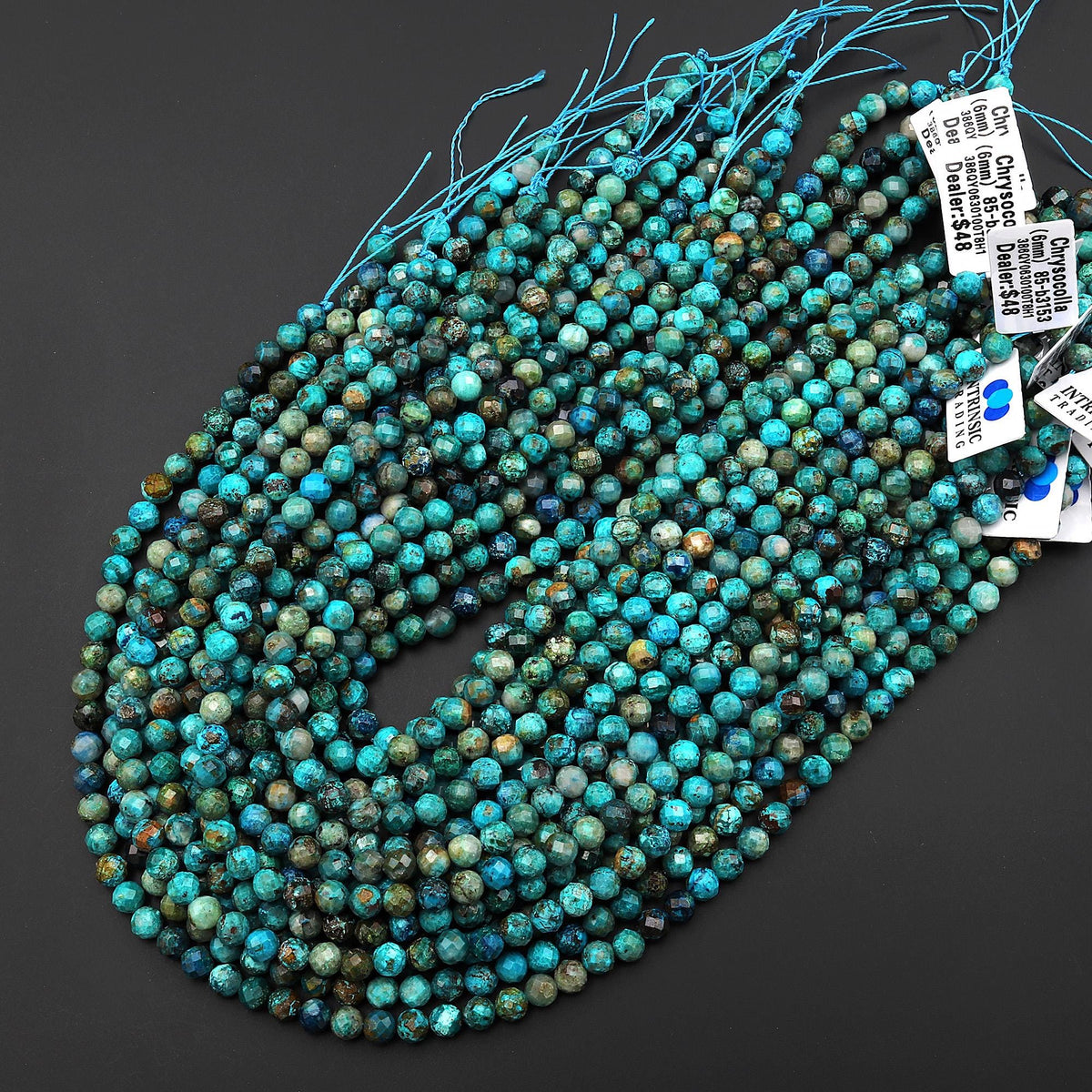 6mm 8mm 10mm Natural Azurite Chrysocolla Green Round Gemstone Loose Beads 15 | UK 6mm 8mm 10mm Natural Azurite Chrysocolla Green Round Gemstone Loose Beads 15 | UK