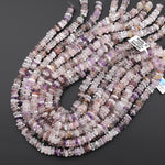 Natural Auralite 23 Cacoxenite Freeform 10mm Rondelle Heishi Beads 15.5" Strand