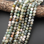 Natural Green Phantom Quartz Smooth 8mm Round Beads Multi Color Quartz Crystal Gemstone 15.5" Strand
