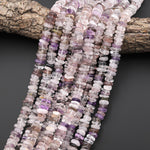 Natural Auralite 23 Cacoxenite Freeform 10mm Rondelle Heishi Beads 15.5" Strand