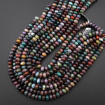 Natural Indian Agate 10mm Smooth Rondelle Beads Aka Fancy Jasper 15.5" Strand