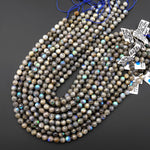 Faceted Natural Labradorite 8mm Round Beads 15.5" Strand