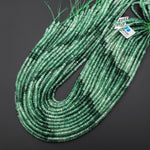 Rare Faceted African Green Chalcedony 4mm Rondelle Beads Gemstone 15.5" Strand