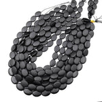 AAA Matte Natural Black Onyx Beads 12x16mm Oval Quality Natural Black Gemstone 15.5" Strand
