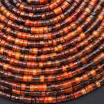 Rare Natural Red Tiger's Eye 4mm Heishi Beads 15.5" Strand