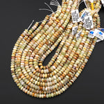 AAA Natural Green Brown Calcite 8mm Rondelle Beads Aka Afghanistan Jade 15.5" Strand