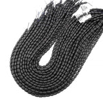 AAA Natural Black Lava Tube 7x4mm Rice Barrel Tube Beads Organic Earthy Stone 15" Strand