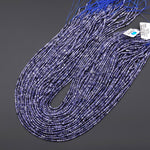 Natural Blue Iolite Faceted 2mm Round Beads 15.5" Strand
