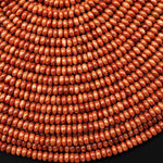 AAA Sparkling Goldstone Sandstone Smooth Rondelle Beads 4mm 15.5" Strand