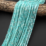 AAA Natural Amazonite Carved Heart Beads 4mm Gemstone 15.5" Strand