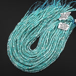 AAA Natural Amazonite Carved Heart Beads 4mm Gemstone 15.5" Strand