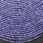 Rare AAA Natural Sunstone Iolite Faceted 3mm Round Gemstone Beads 15.5" Strand