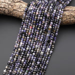 Natural Sunstone Iolite Faceted 4mm Cube Beads 15.5" Strand