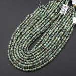 AAA Natural African Turquoise Smooth Thin Heishi Beads 6mm Gemstone 15.5" Strand