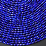 AAA Faceted Natural Blue Lapis Rondelle Beads 3mm 15.5" Strand
