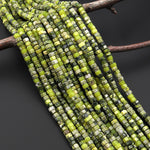 AAA Faceted Natural Yellow Flower Turquoise Beads 6mm hexagon Heishi Rondelle 15.5" Strand