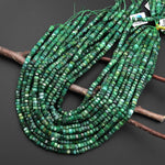 AAA Faceted Natural African Green Jade Beads 6mm hexagon Heishi Rondelle 15.5" Strand