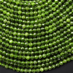 AAA Faceted Natural Canadian Jade 4mm Round Beads Genuine Green Jade Gemstone 15.5" Strand