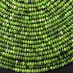 AAA Faceted Canadian Jade 4mm Thin Rondelle Beads Micro Cut Natural Green Jade Gemstone 15.5" Strand