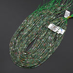 AAA Natural Indian Agate 4x2mm Small Thin Smooth Spacer Tube Gemstone Beads 15.5" Strand