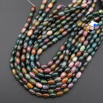 Natural Indian Agate Smooth Drum Barrel Beads Aka Bloodstone 15.5" Strand