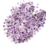 AAA Natural Purple Fluorite Smooth Briolette Teardrop Beads 10mm 15.5" Strand