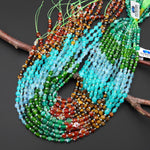 Ocean & Earth Harmony Mixed Gemstones Faceted 6mm Coin Beads Multicolor Jade Agate AmazoniteTiger's Eye Fire Agate 15.5" Strand