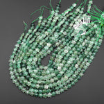 Natural African Green Chalcedony Beads 10mm Puffy Star Gemstone 15.5" Strand