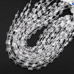 Natural Rock Crystal Quartz Beads Gemstone Puffy Heart Veristically Drilled 15.5" Strand