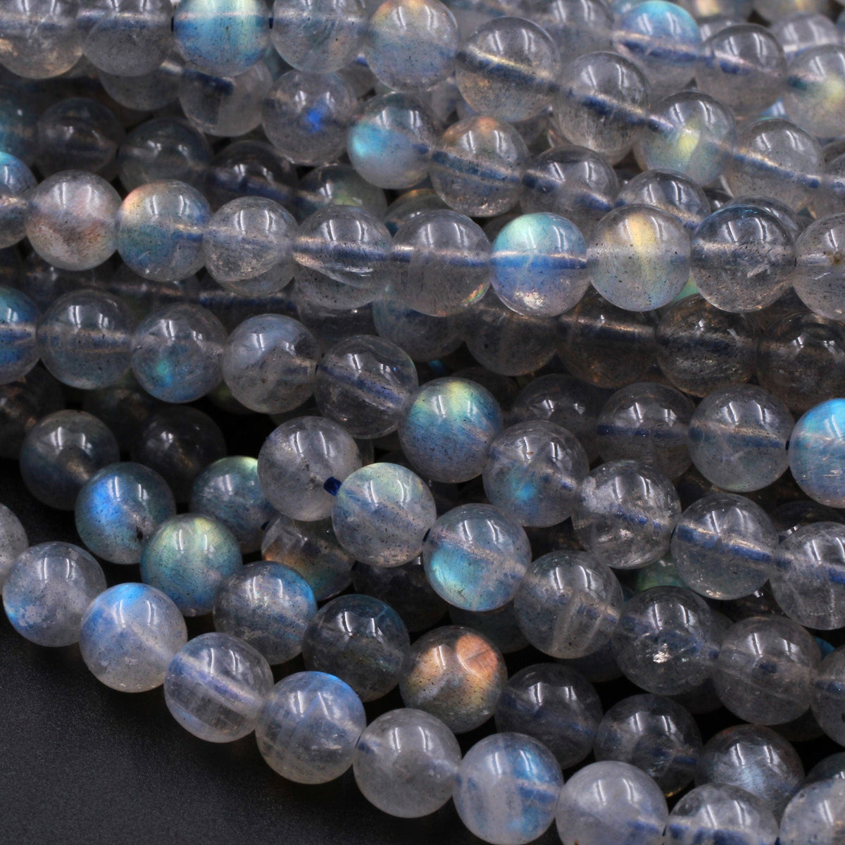 AAA Natural Blue Labradorite 2mm 3mm 4mm 6mm 8mm 10mm 12mm Round Beads –  Intrinsic Trading