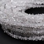 AAA Grade Super Clear Natural Herkimer Diamond Quartz Beads 4mm 6mm 8mm 10mm 12mm Double Pointed Quartz 16" Strand
