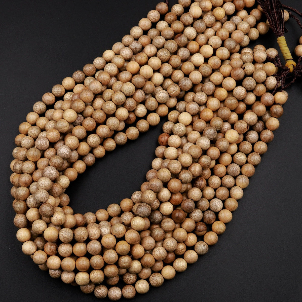 Real Natural Sandalwood Beads 4mm 6mm 8mm 10mm 12mm Aromatic Pure Wood –  Intrinsic Trading