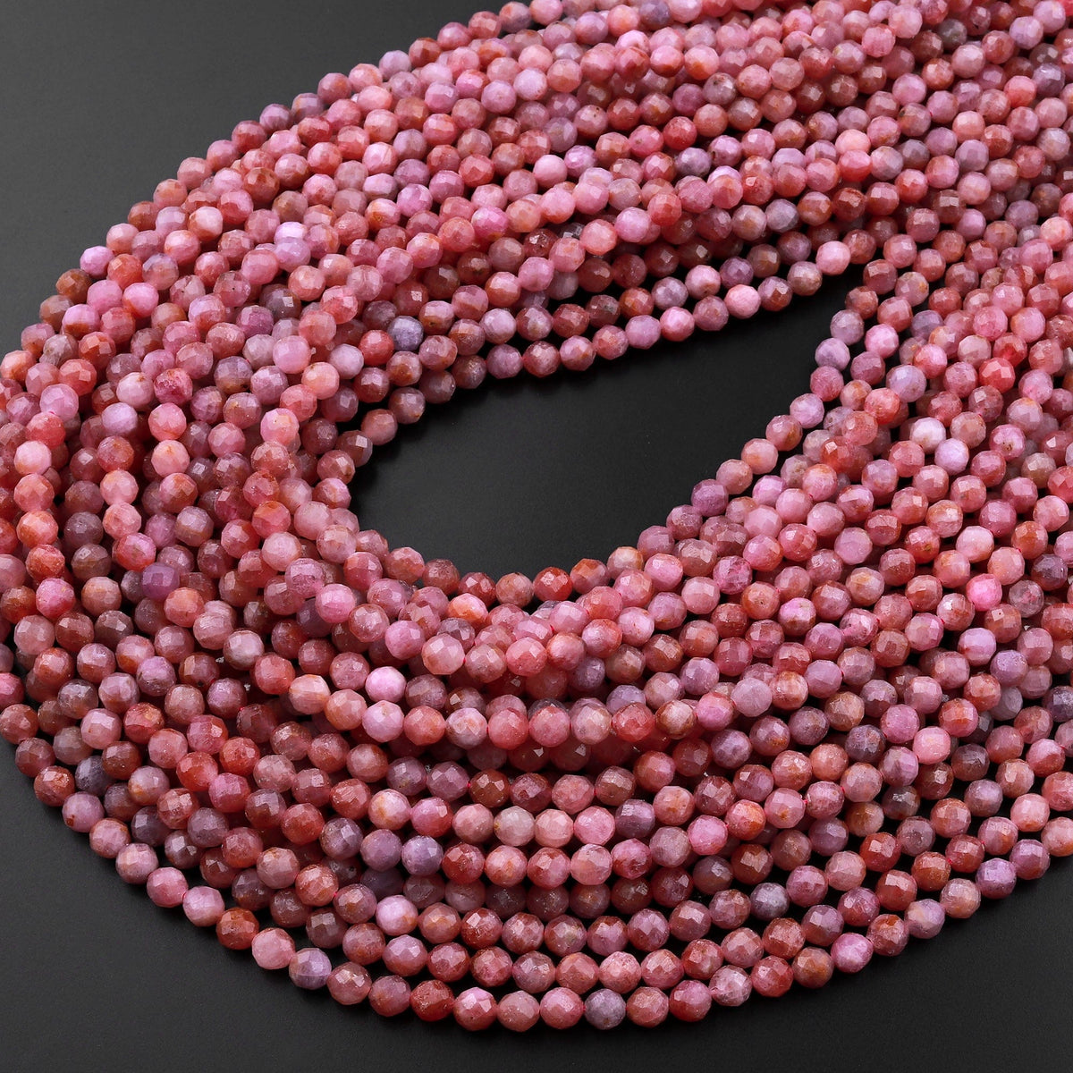 Genuine Natural Red Pink Ruby Gemstone Faceted 4mm 6mm Rondelle Beads –  Intrinsic Trading