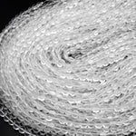 Natural Rock Quartz 6mm Faceted Coin Beads 15.5" Strand