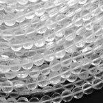 Natural Rock Quartz 6mm Faceted Coin Beads 15.5" Strand