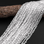 Natural Rock Quartz 6mm Faceted Coin Beads 15.5" Strand