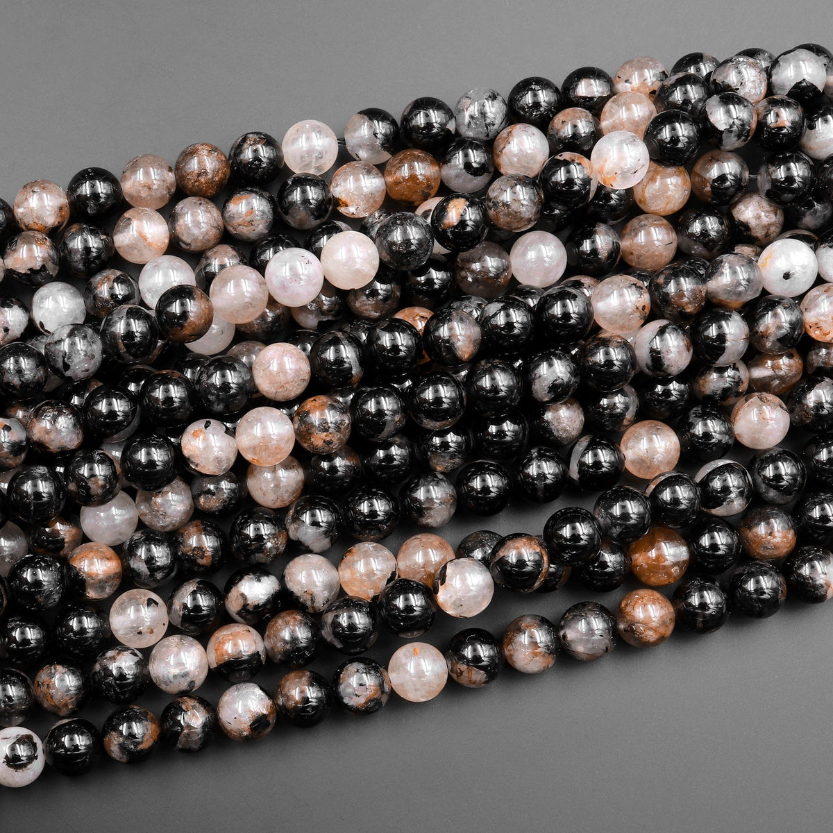 Black Hematite Beads, Round Smooth 2mm 3mm 4mm 6mm 8mm 10mm 12mm Black  Beads, Small and Big Hematite Gemstone Beads, Full Strand HMT20X0 