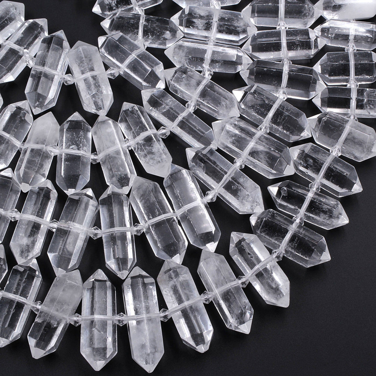 Clear Quartz Smooth Round Beads Full Strand 15.5 inches 6mm, 8mm