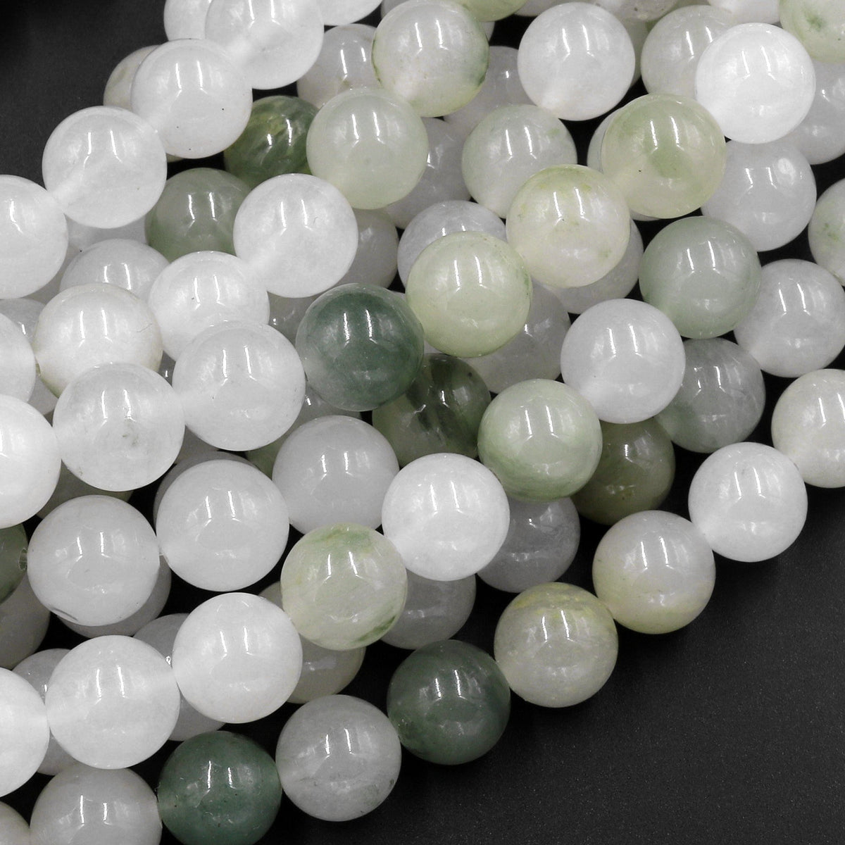 Diameter 5mm-6mm Natural Jade Beads Jadeite Grey Green Bead WBD10 – Jade  Nature