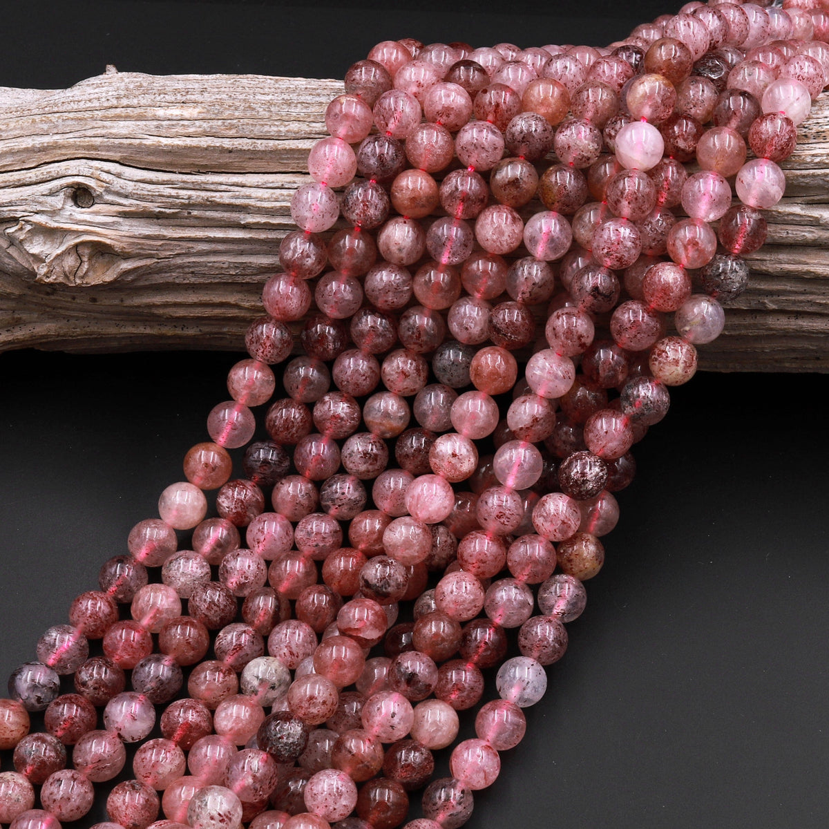 Pink Strawberry Quartz Faceted Rondelle Beads~~ 5-5.5MM~~High Quality store Beads ~~ 13